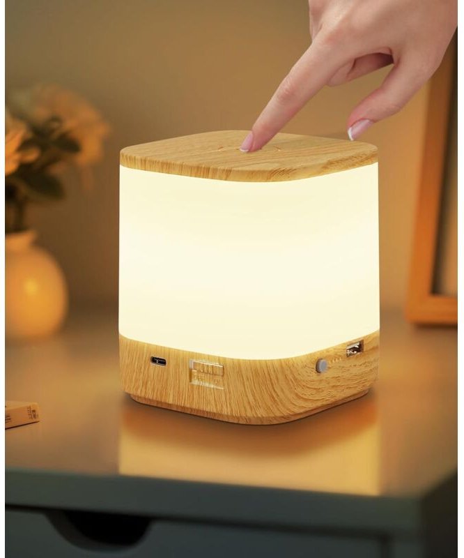 Thumbnail - Led Nachttischlampe Touch Dimmbar: Gbly Tischlampe Akku 1800mAH usb Aufladbar Nachttischlampe Kabellos mit 3 Farbtempera...