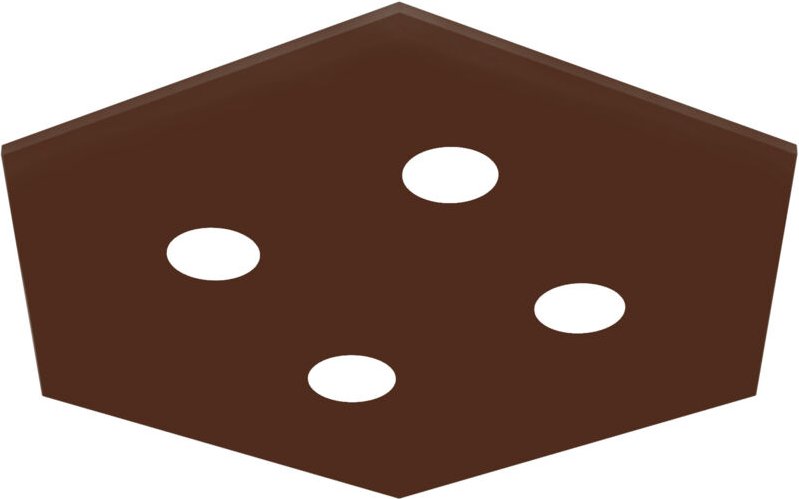 Thumbnail - Lumicom - river hex 4x plafoniera monocolore opaco