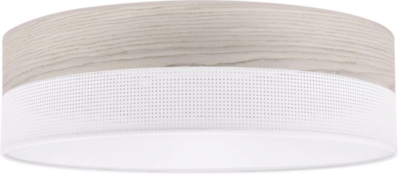 Holz Plexiglas Deckenleuchte Weiss 50cm Gebleichte Eiche