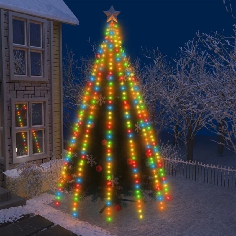 Weihnachtsbaum-Beleuchtung 500 LEDs Mehrfarbig 500 cm Vidaxl