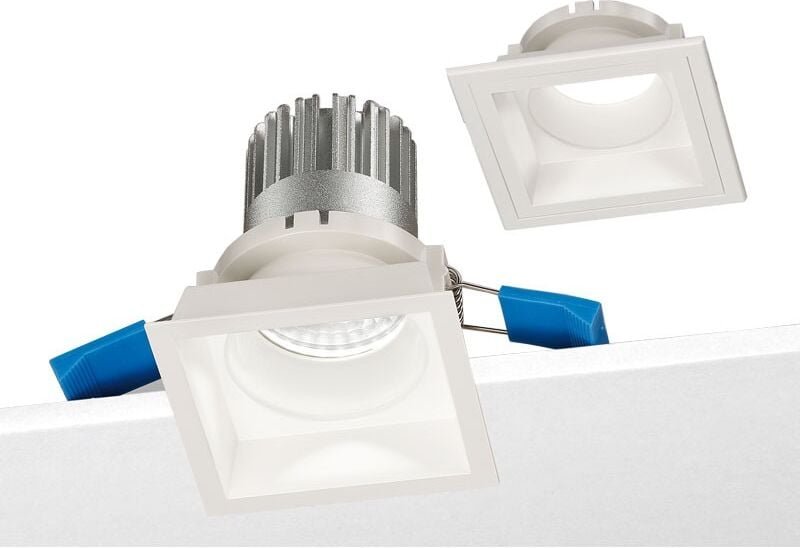 Quadratischer LED-Einbaustrahler Nobile 8.5W 3000K Doppelrahmen Weiß D1S/40/3K/W