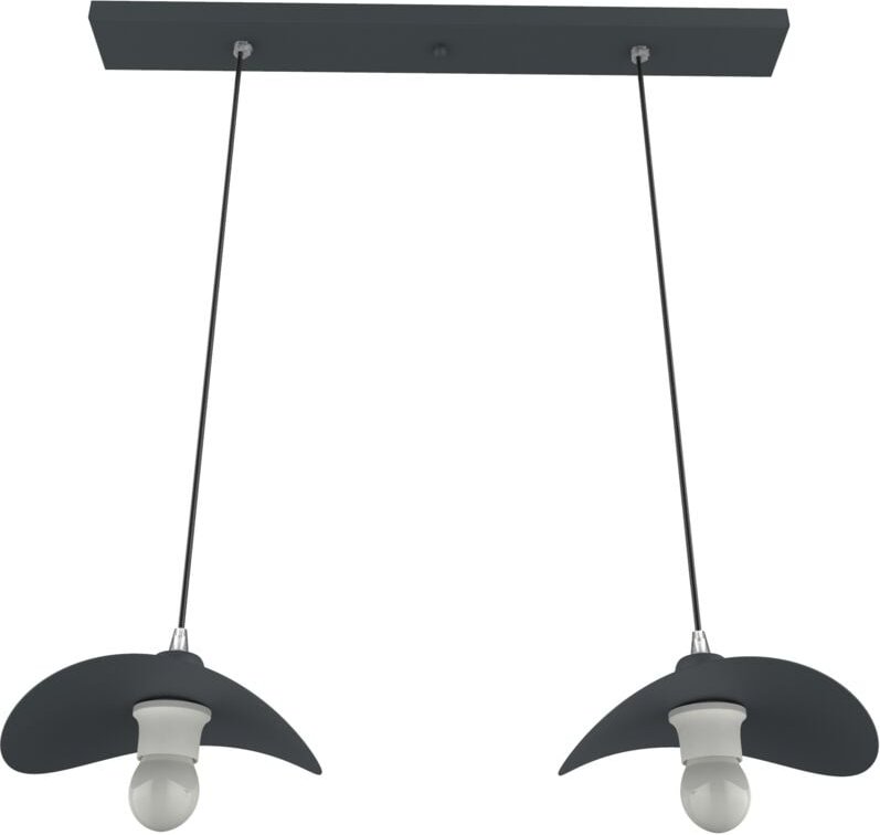 Piuma sospensione binario 2 luci monocolore opaco