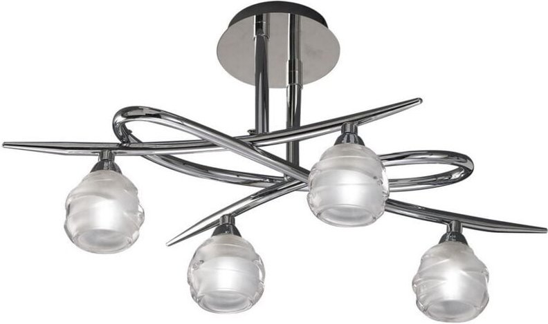 Inspired Mantra - Loop - Decke 4 Licht G9 ECO, Chrom poliert