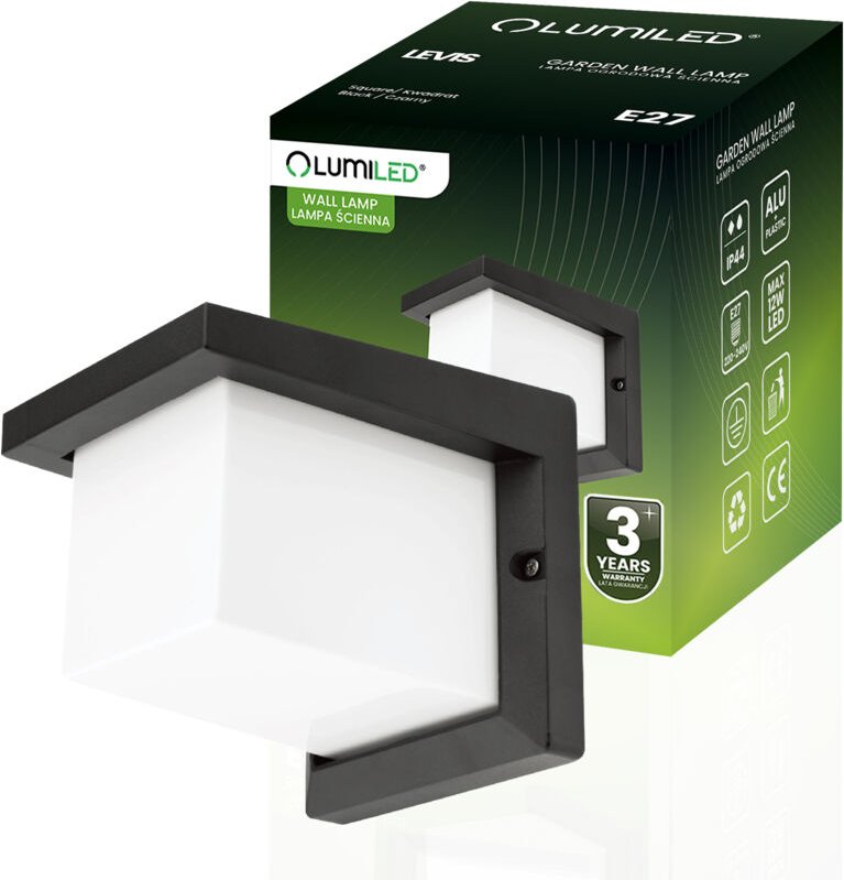 Gartenleuchte E27 Quadratische Wandleuchte LEVIS LUMILED