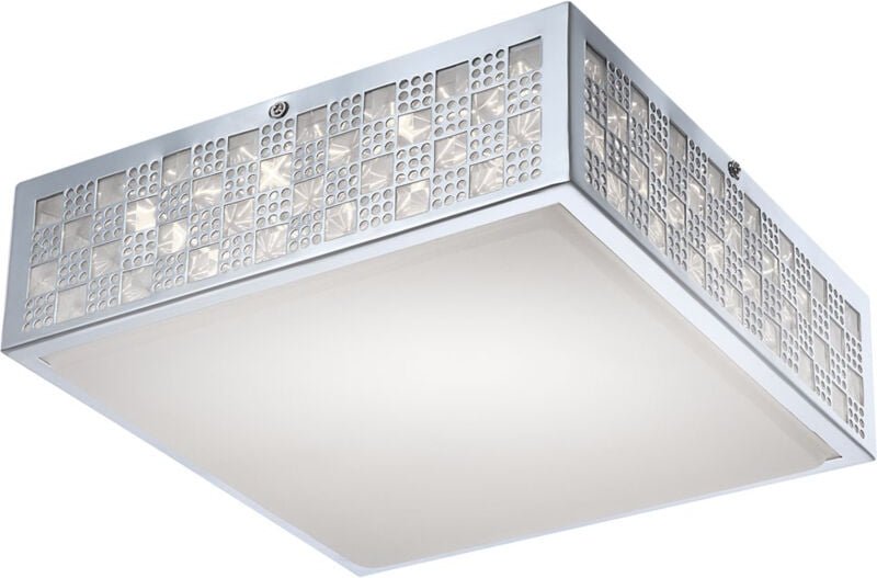 Led 18 Watt Decken Leuchte Chrom Muster Beleuchtung Lampe Licht Globo 41614