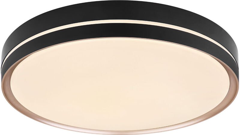 Deckenleuchte - Manni - schwarz - metall - ø 49cm - led - - Globo