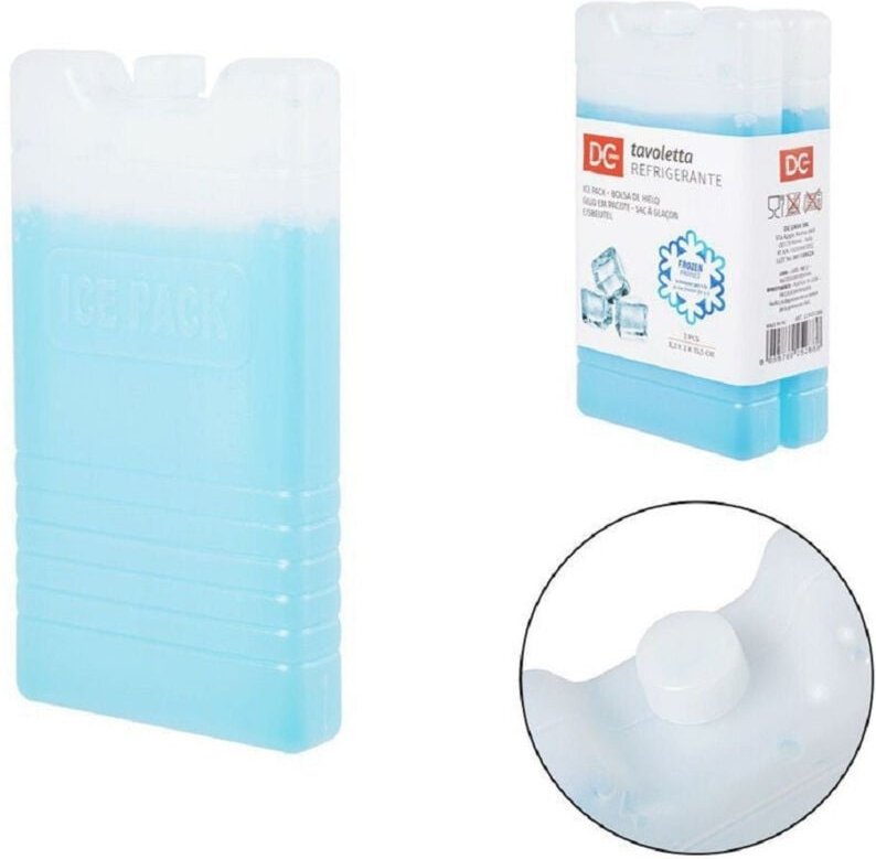 Trade Shop Traesio - Trade Shop - set 2 pz tabelle refrigeration 8.2X2X15.5 cm trasparente borse termiche 0225400 -