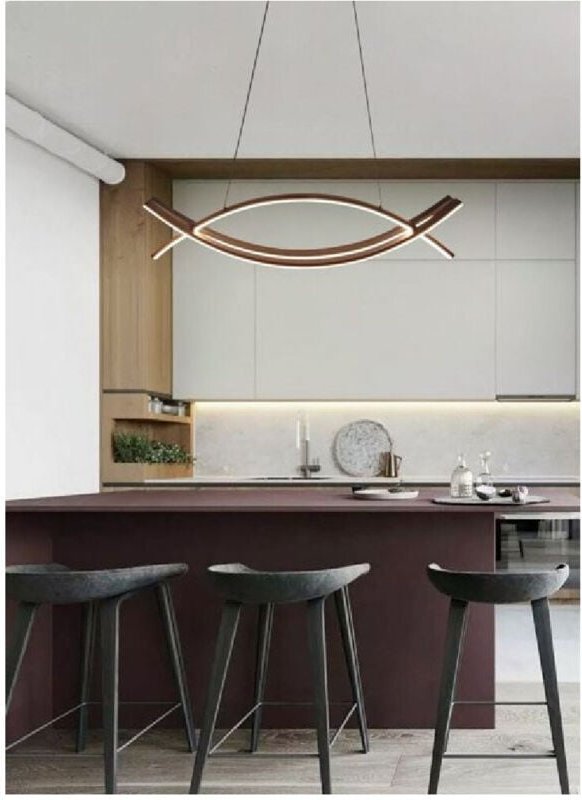 Trade Shop Traesio - Trade Shop - moderne deckenleuchte 2 gekreuzte gebogene linien warmes licht 3000K LP-27N -