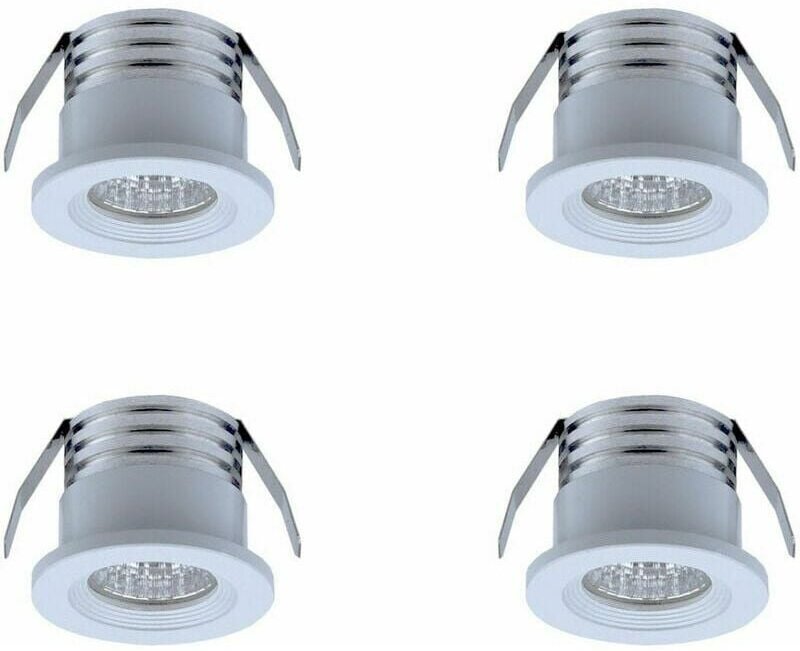 YMYNY 4er Set Mini-Einbaustrahler LED 3W Warmweiß Weiß