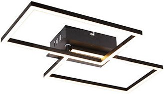 Deckenleuchte quadratisch schwarz 3-stufig dimmbar - Plazas Novo