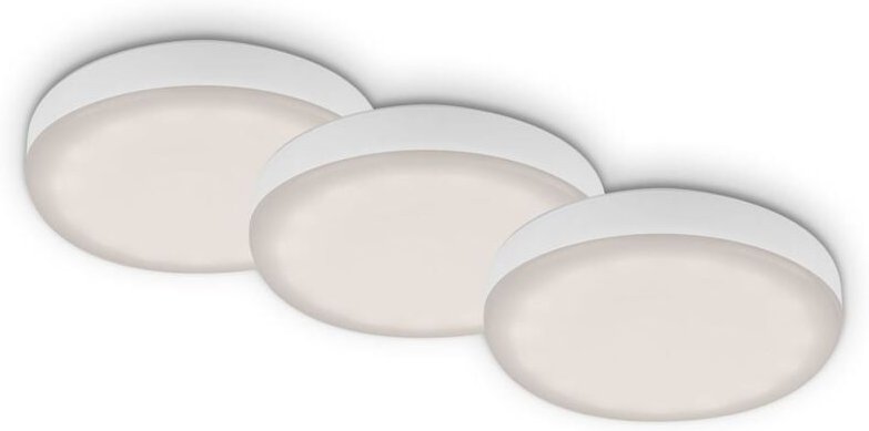 Briloner - led Einbauleuchten 3er Set 3W IP44 4000K weiß Metall-Kunststoff Ø7,5cm