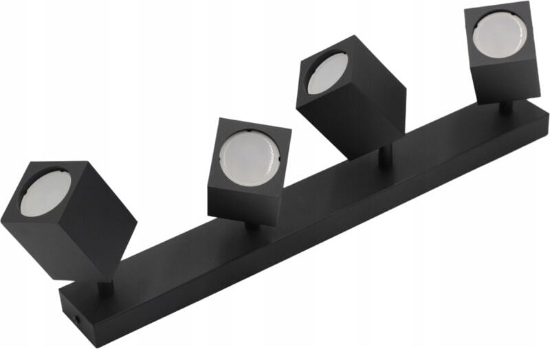 Vierfachstrahl-Deckenleuchte GU10 40W schwarz LOFT QUANTUS