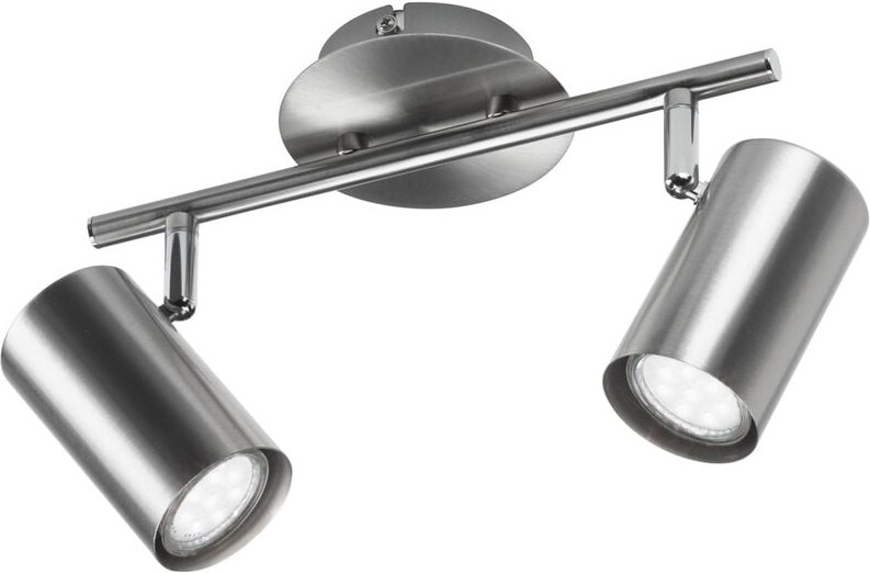 Meinewunschleuchte - Moderner led Deckenstrahler fainas 2-flammig Silber matt, Breite 32,5cm