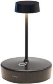 Zafferano Swap mini pro Schwarze wiederaufladbare und dimmbare LED-Tischlampe - 2200-2700-3000K 2W Aluminium IP65