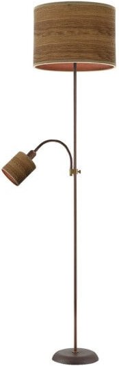 Fabrilamp - Boden De Wohnzimmer Armonia 1xe27 1xe14 Braun-dunkles Holz C/lector 155x40x40 Cm