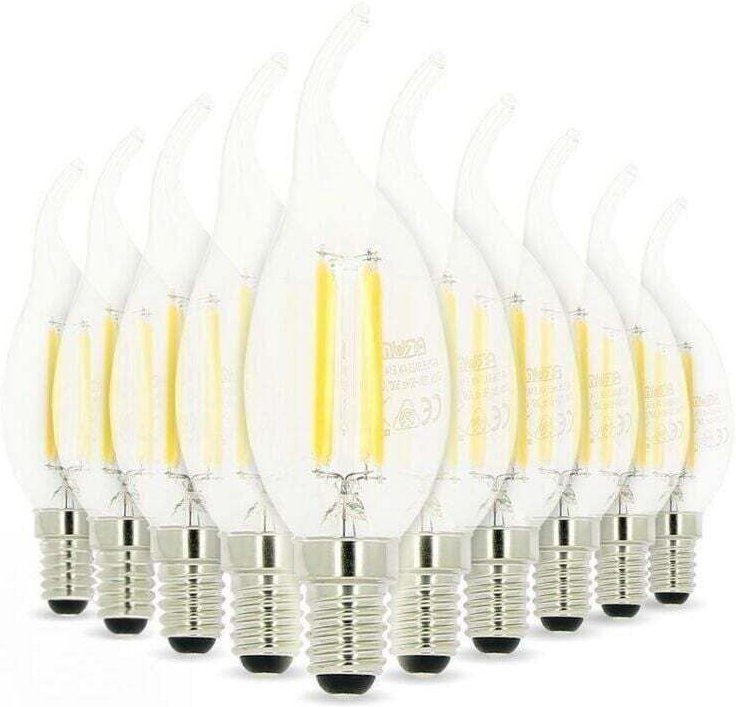10er-Pack LED-Lampen, XU, E14, 4 W Glühfaden (entspricht 40 W warmweiß), hochwertiges Produkt, lange Lebensdauer, energi...