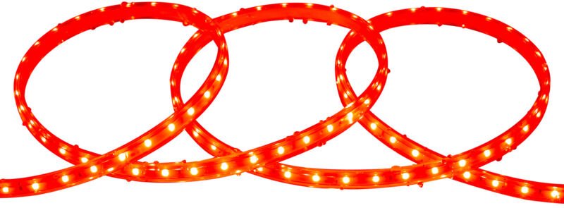 LED-Streifen 220V SMD2835 60LEDs/m Rot IP65 Breite 12mm Schnitt alle 100cm 5 m
