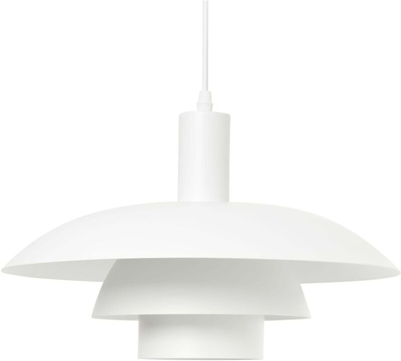 Beliani - Hängelampe aus weißem Metall mit stufenförmigem Design im Mid-Century-Stil