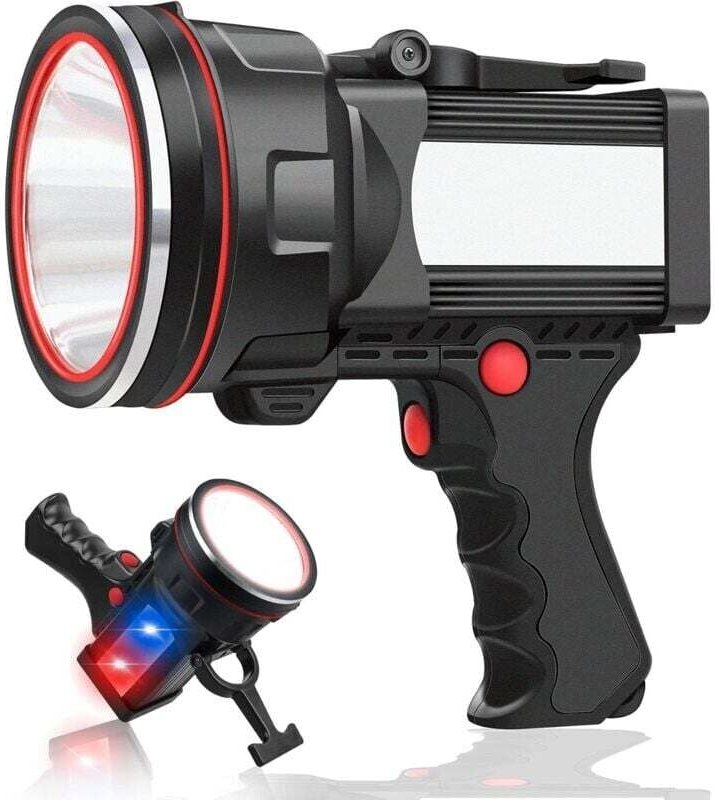 Wiederaufladbare LED-Taschenlampe mit hervorragendem 12800-mAh-Akku, tragbares Campinglicht mit 10000 Lumen, 5 Beleuchtu...