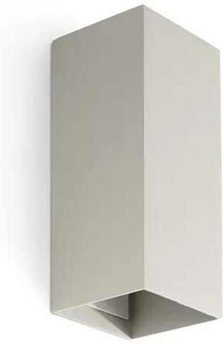 Lune quadratische glatte graue Wandleuchte 40548