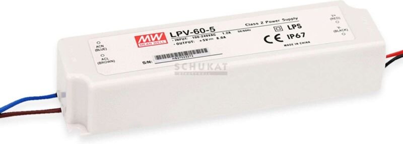 MEAN WELL LED-Schaltnetzteil LPV-60-24, 24 V-/60 W