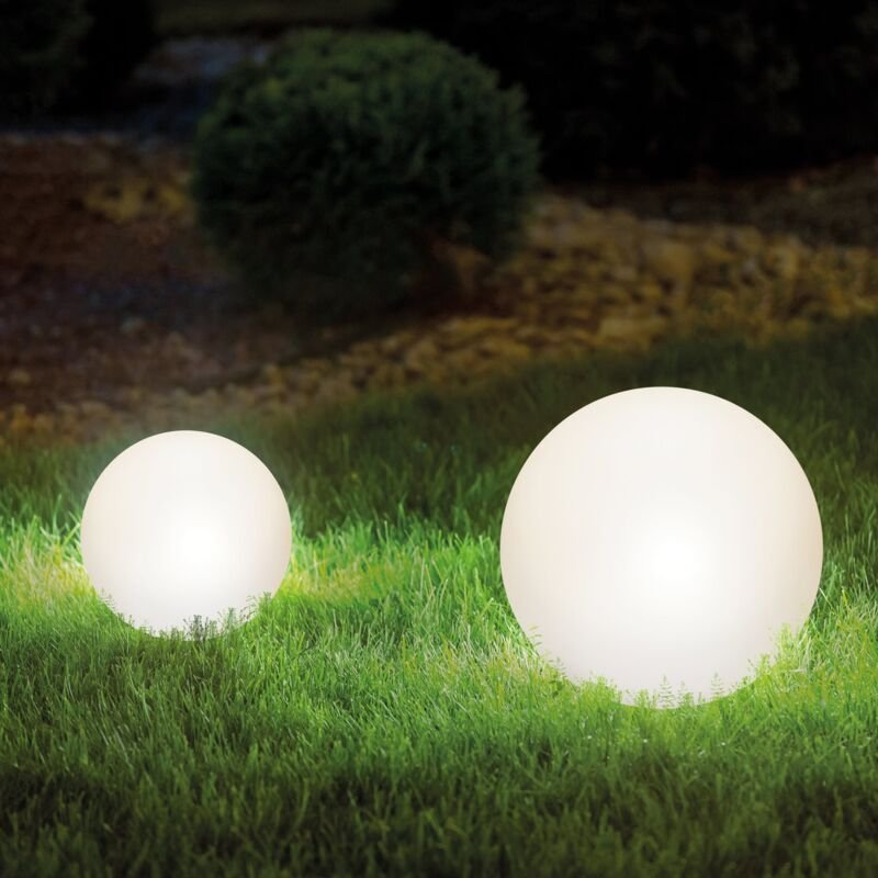 Esotec - Solarkugeln siena 2er-Set ⌀=20 und 30 cm LED-Gartenkugel outdoor 102894