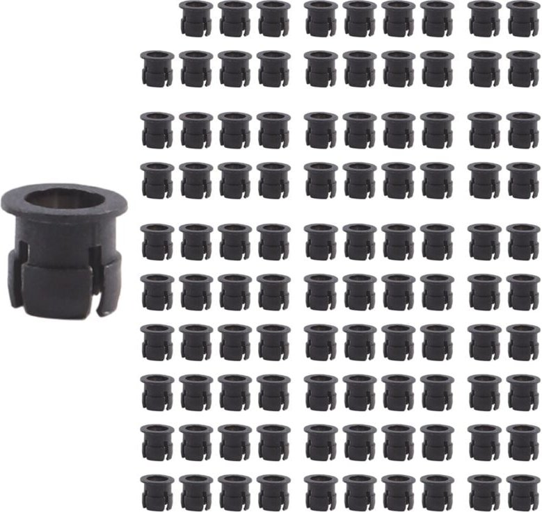 Tlily - 100x Schwarz Kunststoff 5mm led Clip Halter Display Panel Mount Fällen