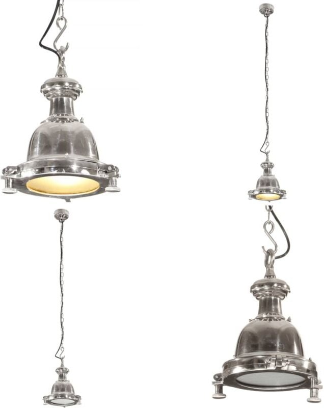 Pendelleuchte 25x25x136 cm Aluminium - Industrielle Lampe - Pendelleuchte - Wohnzimmerlampe - Esszimmerlampe - Alu Lampe...