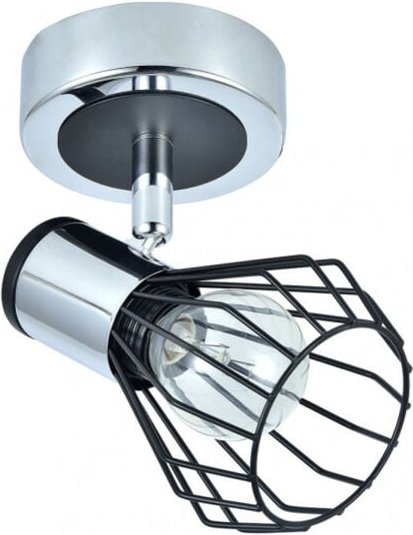 Fabrilamp - Strahler mit Lampenschirm of Metall Modell mateo Chrom/schwarz