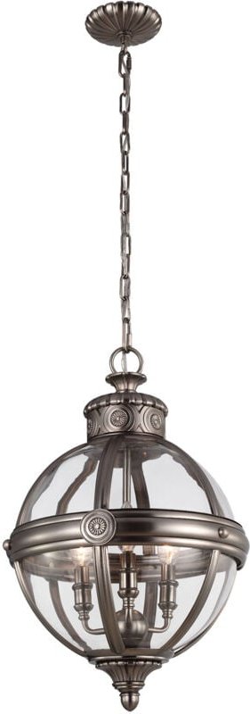 Thumbnail - Adams - 3 Licht Deckenleuchter Pendelleuchte Antik Nickel, E14 - Elstead