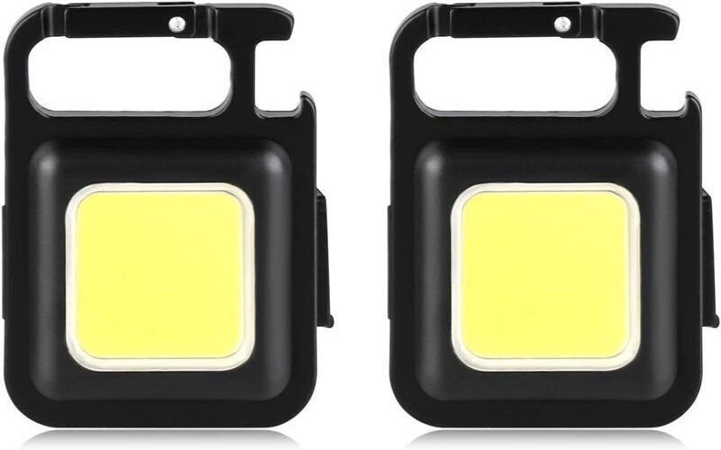 Wiederaufladbare COB-Arbeitsleuchte, USB-Werkstattleuchte mit Magnetfuß, 4 Leuchtmodi, Mini-Campinglampe, 500 Lumen für ...