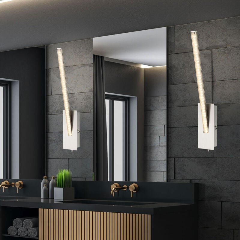 Globo Lighting - Wandlampe led Flurleuchte Treppenhauslampe Wandleuchte Kristalle Wohnzimmerlampe, 6W 420lm warmweiß, Bx...