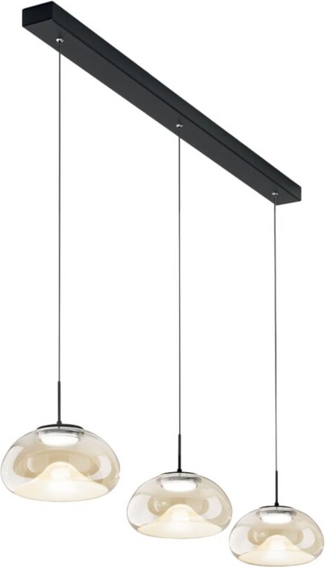 Brena Fabas Luce 3-flammige Pendelleuchte - 30W dimmbare led - Cognac lineares Design