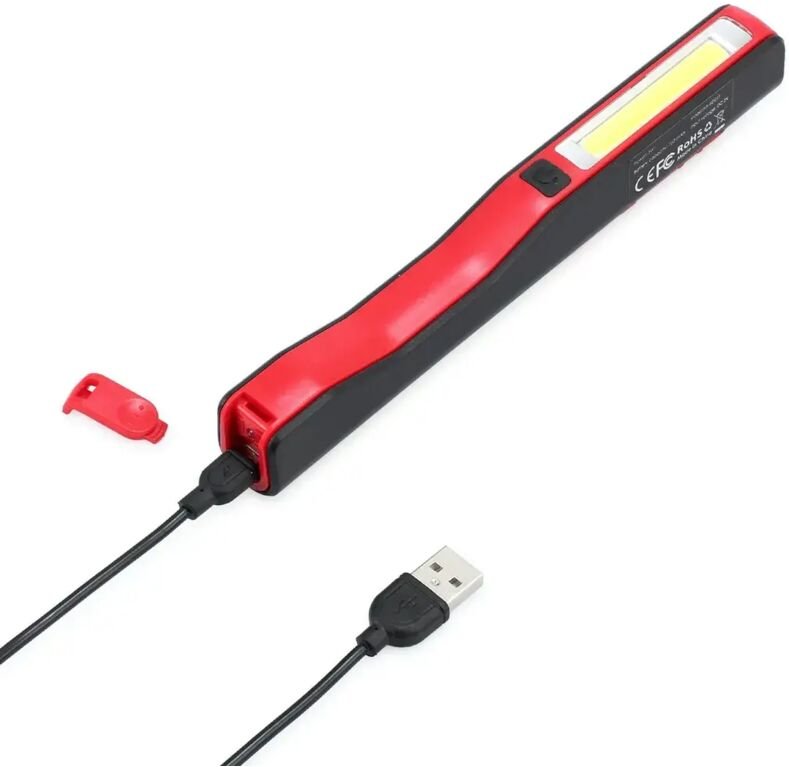 LED-Werkstattlampe, LED-Arbeitsleuchte, batteriebetriebene Werkstattlampe mit Handlampe und Taschenlampe, mit magnetisch...