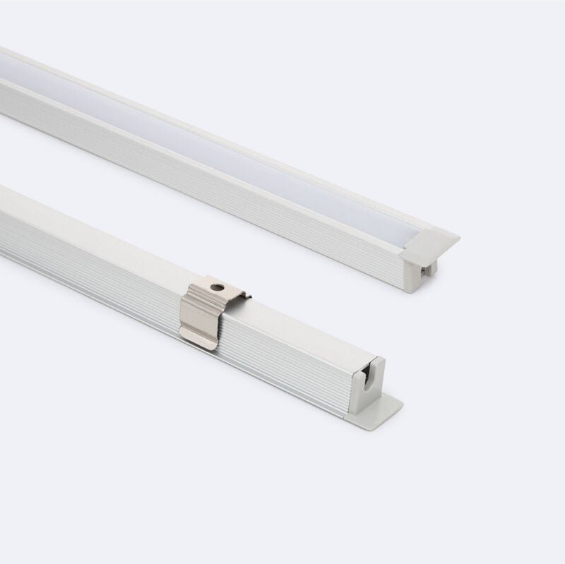 Ledkia - Aluminiumprofil Ecke 30º Einbau 2m für led Streifen bis zu 6 mm Aluminium 2 m Weiß transluzent
