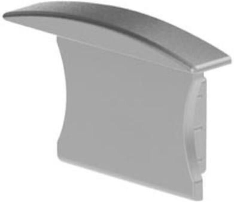 Velleman - alu-endkappe für led-einbauprofil 'recessed slimline 15 mm' - ohne kabelloch - silber
