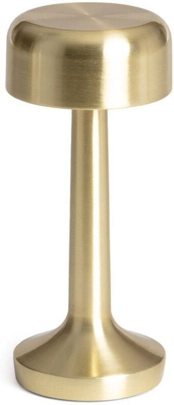 sweeek - LED Tischlampe für drinnen goldfarbenes Metall Ø9cm