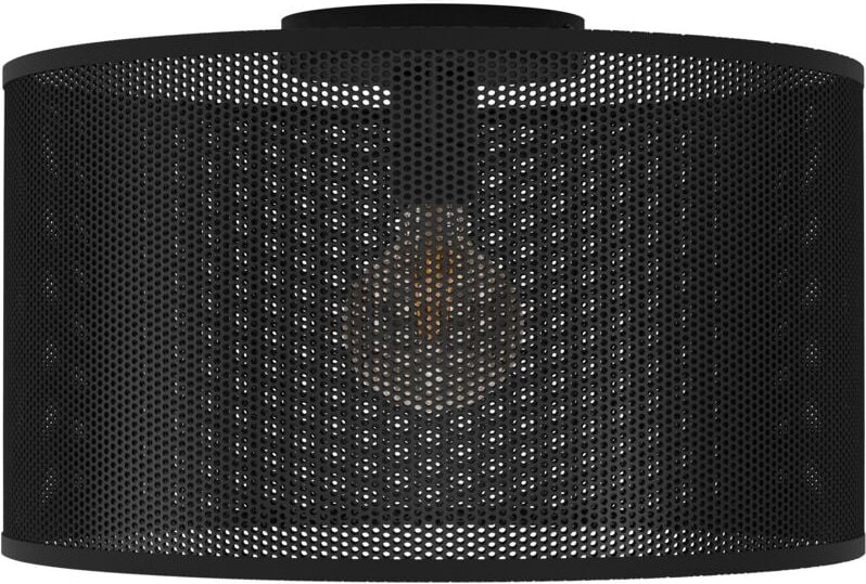 Thumbnail - Deckenleuchte Manby, Deckenlampe 1-flammig, Deckenbeleuchtung im Industrial Design aus Metall in Schwarz, Gitter Lampe f...