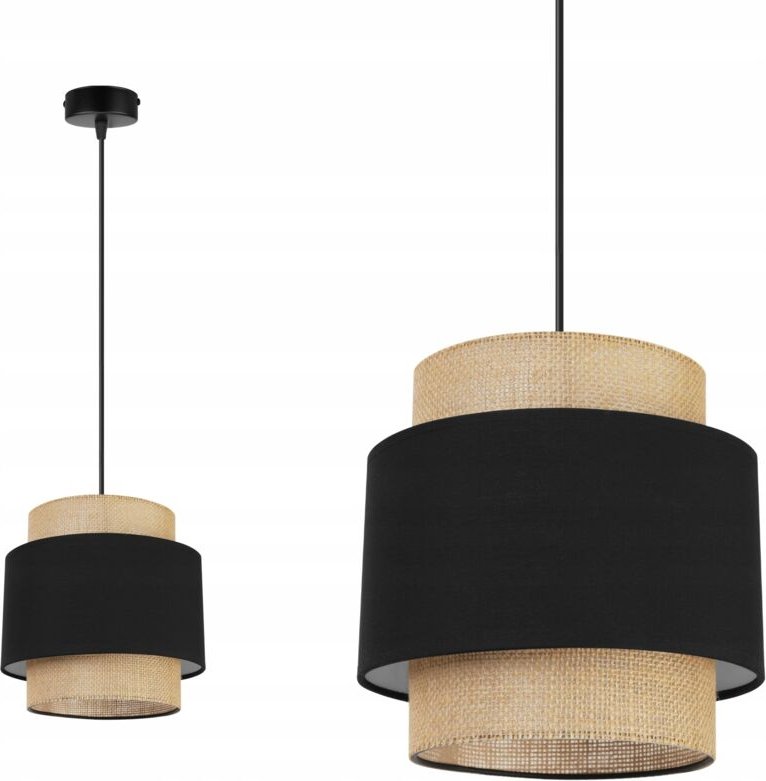 Hängelampe, Deckenleuchter, Lampenschirm, Boho Juta