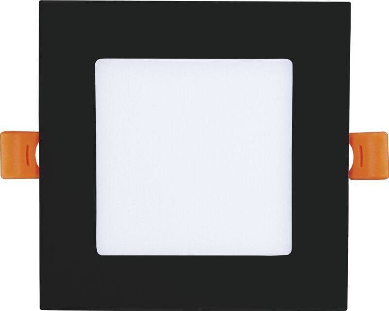 Led Spot - Einbaustrahler 9W 3000K warmweiß ohne Led-Punkte - Led Deckenspot 120x120mm, schwarz 230V