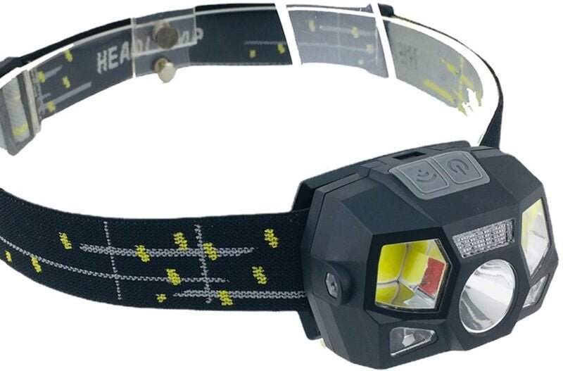 LED-Stirnlampe, USB-wiederaufladbar, leistungsstarke LED-Stirnlampe mit 5 Leuchtmodi, Bewegungssensor