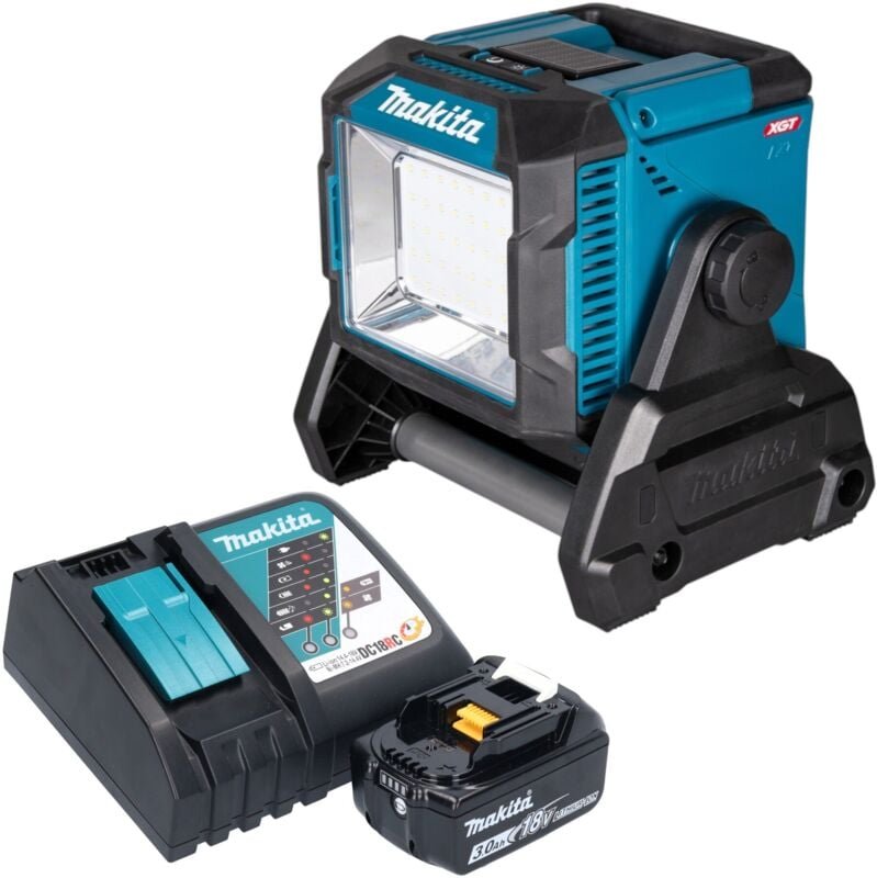 Makita ML 005 G RF1 Akku Baustellenleuchte 18 / 40 V max. 3.600 lm + 1x Akku 3,0 Ah + Ladegerät