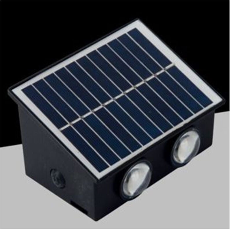 Trade Shop - APPLIQUE LED SOLARE ESTERNO GIARDINO A PARETE CON SENSORE LUCE CALDA 3000K IP65 EWG-04T-C -