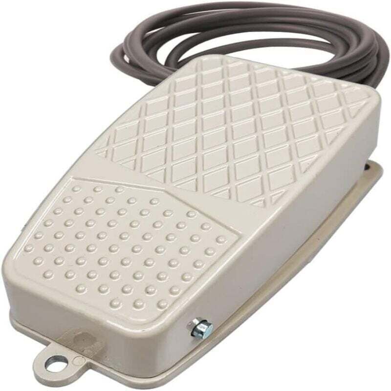 12V-24V-48V-230V/10A Metall-Fußschalter, rutschfester, freihändiger Fußschalter mit 100-cm-Kabel, spdt no nc