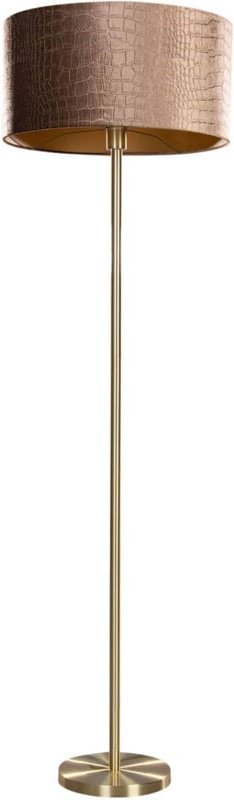 Stehleuchte Messing mit Samt-Schirm Krokodil 50cm - Simplo