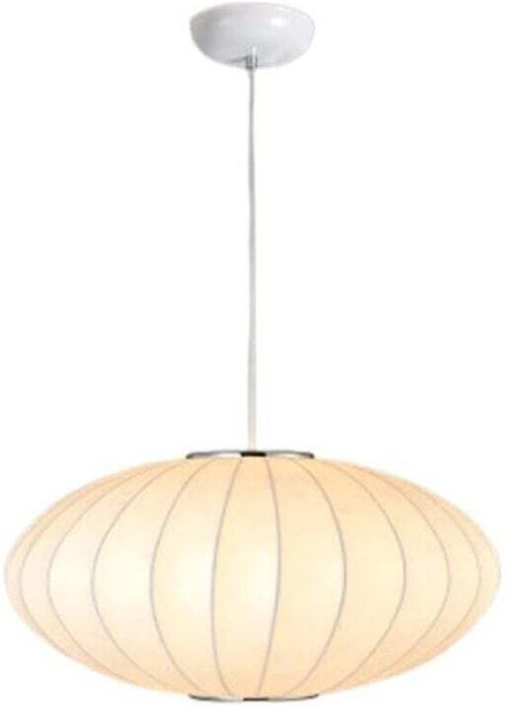 Ulisem Runde Laternen-Kronleuchter, Bubble Saucer Light im japanischen Stil, Moderne Stoff-Deckenpendelleuchte für Resta...