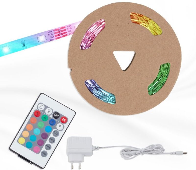 Briloner - led Stripe Dimmbar 3 Meter rgb Fernbedienung 12 w weiß Kunststoff