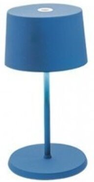 Olivia pro mini capriblaue LED-Tischleuchte, wiederaufladbar und dimmbar