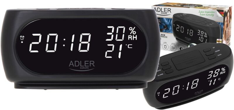 Wecker Alarm Snooze Temperatur Adler Ad1186
