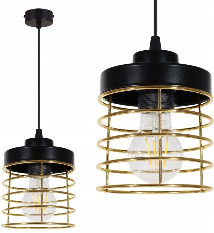 Deckenlampe Hängelampe Kronleuchter Golden Draht Led